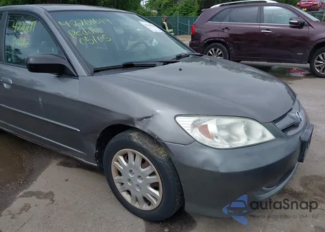 2005 Honda Civic Lx из США, поврежденный, VIN 2HGES16535H504295